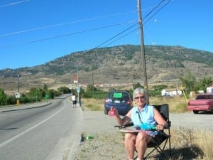 Cheering Adam Campbell - Ironman Canada