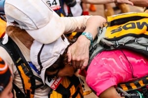 2014 Marathon des Sales - Nikki Kimball and Laurence Klein at the finish