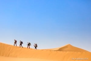 2014 Marathon des Sables- Runners in Erg Chebbi