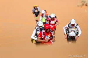 2014 Marathon des Sables - Salameh Al Aqra, Michaël Gras, and Damien Gras