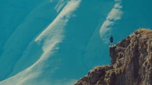 Ryno recceing the route under good conditions.