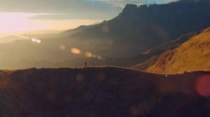 Ryan recceing the route under good conditions.