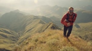 Ryan recceing the route under good conditions.