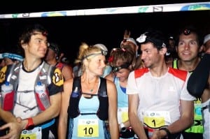 2014 Transvulcania Ultramarathon start line - Kilian Jornet, Anna Frost, Emelie Forsberg, Emma Roca
