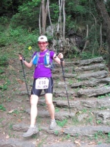 Meghan Hicks - 2014 Tor des Geants - leaving Perloz