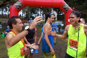 Alex Varner - Jorge Maravilla - Dylan Bowman - Tim Tollefson - 2014 TNF EC 50 - finish