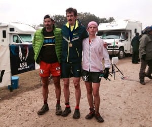 2015 Bandera 100k mens podium David Laney Paul Terranova Jared Hazen