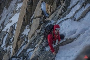 Jordi Saragossa climbing near Chamonix - photo 4