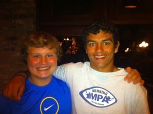 Ford Smith and his best friend on his friend's 13th birthday