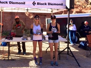 Ashley Erba and Kara Henry - 2015 Moab Red Hot 55k first and second place