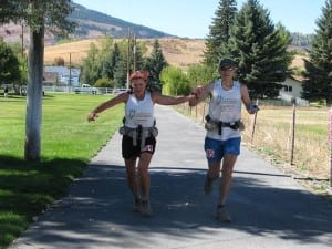Steve and Deb Pero, 2010 The Bear 100 finish line, photo 9