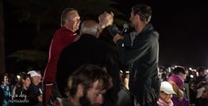 Paul Charteris - race day morning with Tim Day 2015