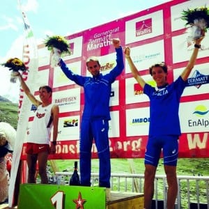 2015 World Mountain Running Association's Long Distance Championships men's podium