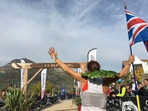 Ellie Greenwood at the 2015 Les Templiers finish