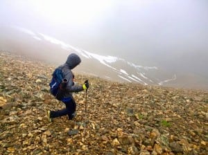 Descending Mount Elbert on Day 7 (Charlie Nuttleman)