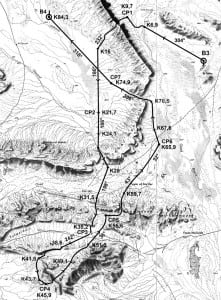 2016 Marathon des Sables Stage 4 Roadbook map