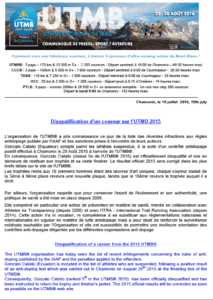 UTMB statement Gonzalo Calisto 1
