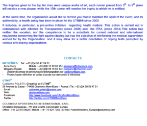 UTMB statement Gonzalo Calisto 2