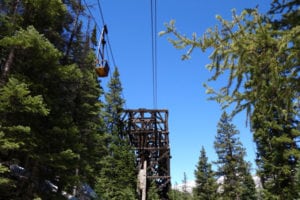 Aerial Tram Over Stony Pass Road Headed to Buffalo Boy Mine
