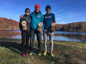 David Kilgore, Mike Siudy and Laura Kline - 2016 Black Rock 25k Champions