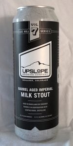Upslope Brewing Company Barrel Ages Imperial Milk Stout