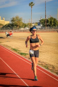 Gina Slaby - 100-mile world record - sun