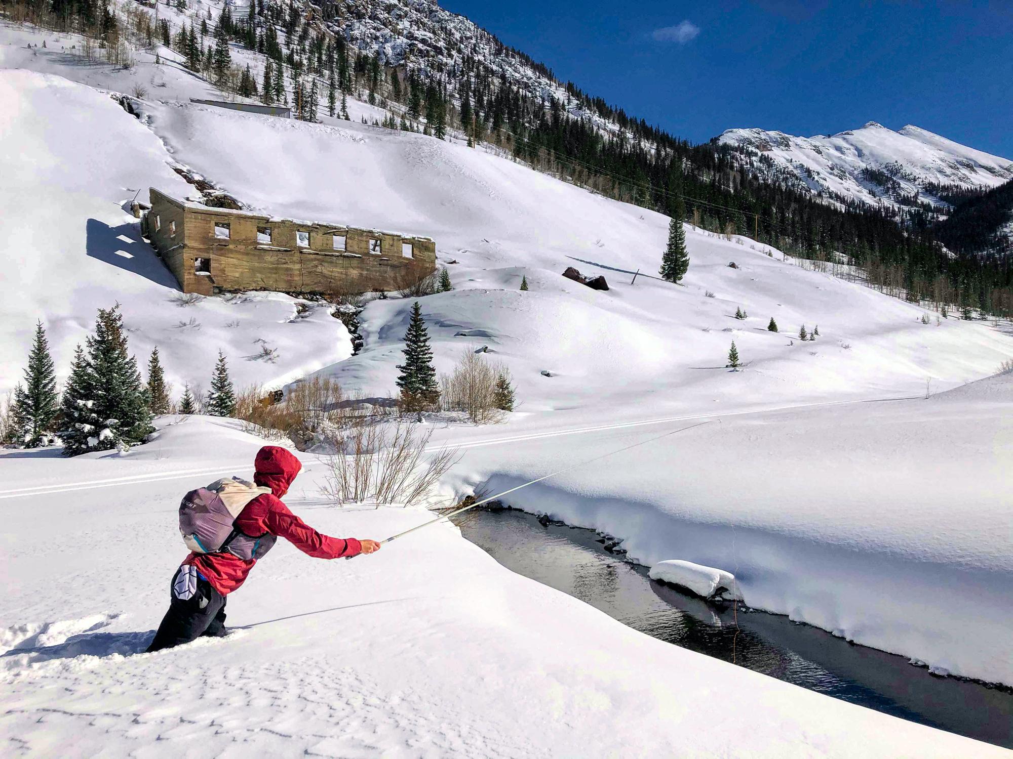 Winter fly fishing - Cunningham Gulch