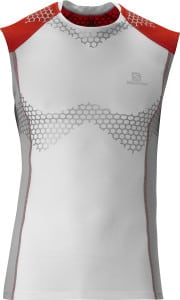 Salomon Exo S-Lab Tank M - White - Aluminum - Racing Red - front