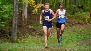 Joe Gray (Champion) and Edward Owens (second) at the Birke Trail Run Festival USATF Half Marathon Trail Championships