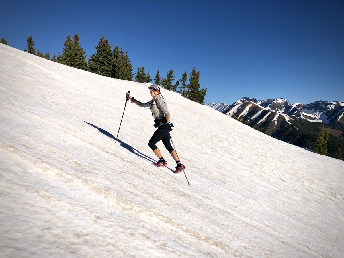 running snow spikes