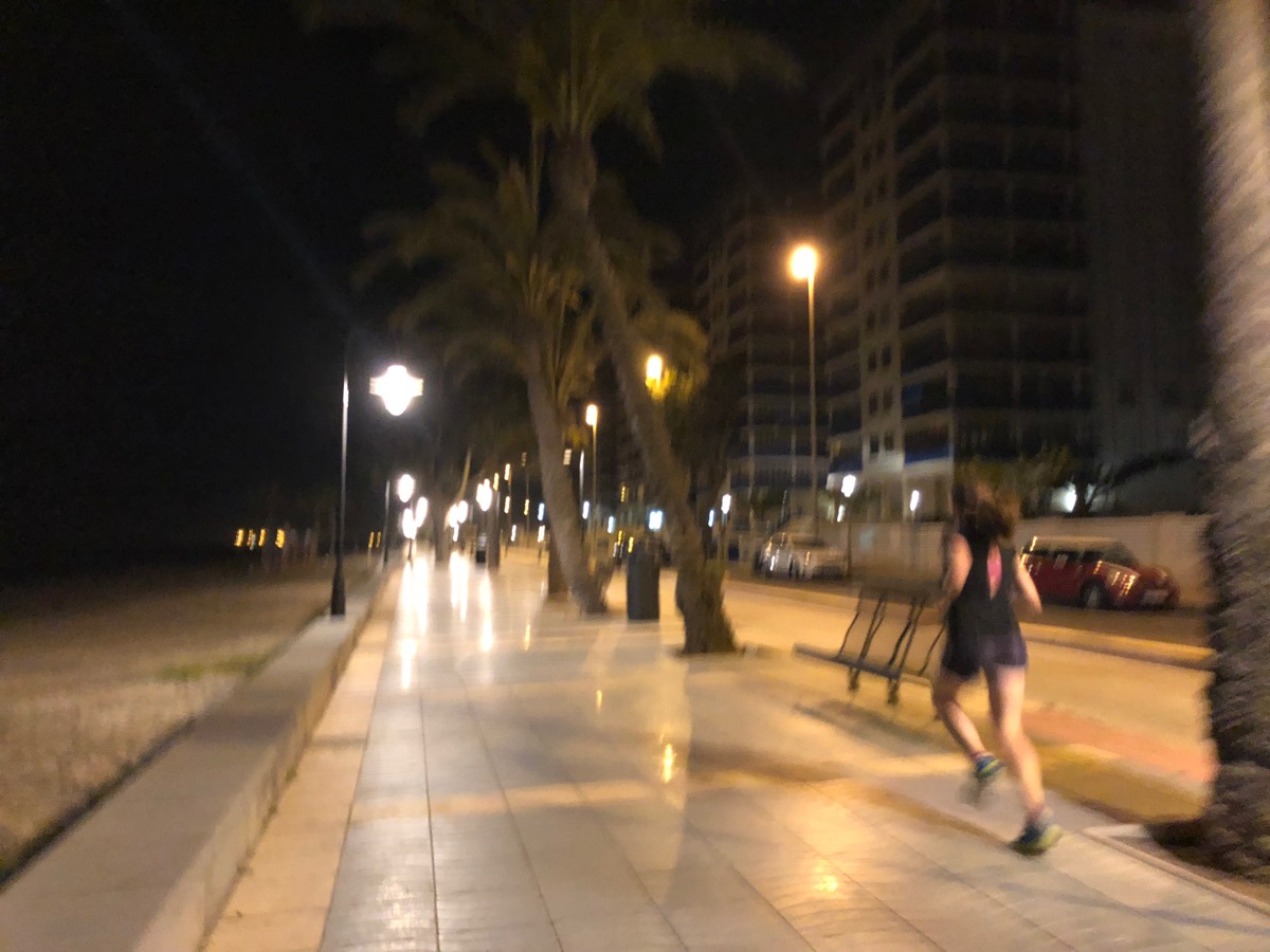 Early morning run on the Spanish coast