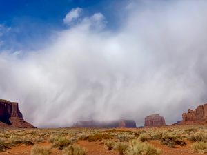 Desert snow squall - 2022 Monument Valley 50 Mile