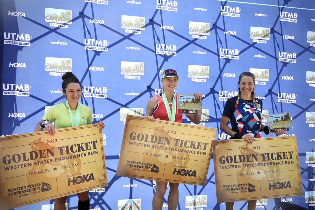 2022 Canyons by UTMB 100k womens podium