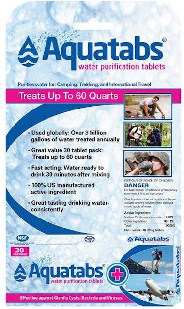 Aquatabs Water Purification Tablets - product photo