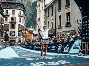 Katie Schide - 2022 UTMB - finish line