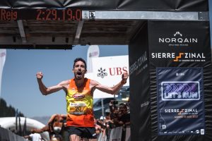 Andreu Blanes finishing the 2022 Sierre-Zinal