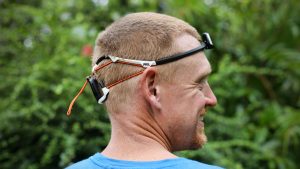 Petzl Iko Core worn, sideview.