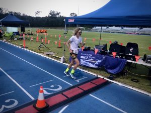 Camille Herron - 48 hour world record - 2023 Sri Chinmoy 48 Hour Festival - early in race
