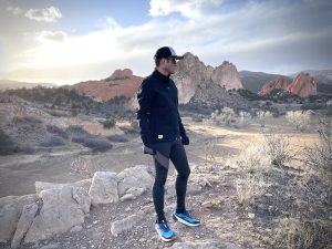 Tracksmith NDO Jacket - Tracksmith NDO Tights - Tracksmith NDO 2-in-1 Mittens - front view