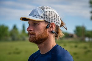 Best Running Headphones - wearing the Shokz OpenRun Pro