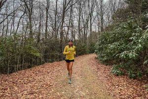 Best Base Layers for Women - Running in the Janji Repeat Merino Long Sleeve