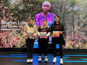 Zahra, Hasina, Fatima - Free to Run - 2023 New York City Marathon expo
