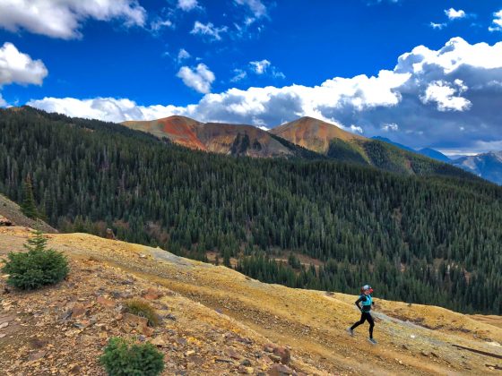 testing trail running shoes in the San Juan Mountains of Colorado