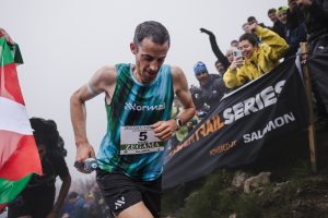 Kilian Jornet - 2024 Zegama Marathon - Sancti Spiritu climb with fans