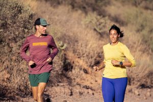 Scott Traer and Callie Vinson running