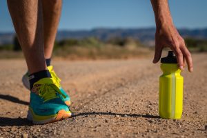 Runner with water bottle