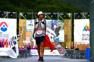 Min Qi, the 2024 Asia Pacific Trail Running Championships Long Trail men’s winner