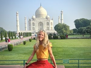 Tina Lewis - arrested in India - at the Taj Mahal