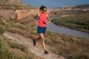 Best Running Tank Top for Women - running in desert in a tank top
