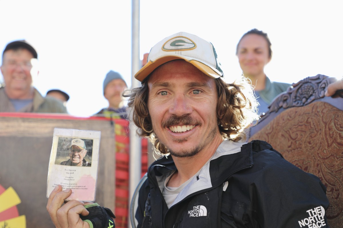 Zach Miller - 2025 Hardrock 100 - with Bill Dooper at the finish